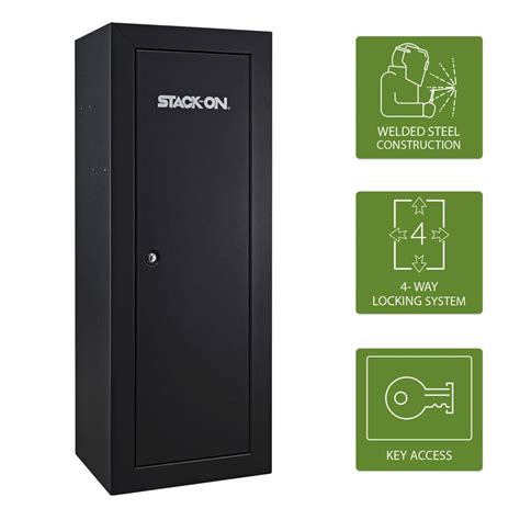 stack on 14 gun steel security cabinet black|stack on gun cabinet organizer.